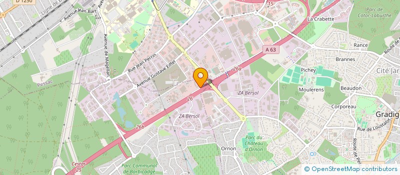 localisation de l'entreprise ARC GESTION AQUITAINE à CANEJAN