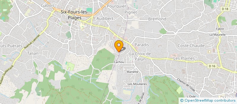 localisation de l'entreprise ARC HOLDING à SIX-FOURS-LES-PLAGES