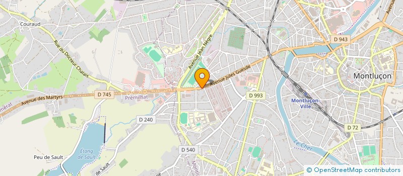 localisation de l'entreprise ARC IMMO  MONTLUCON