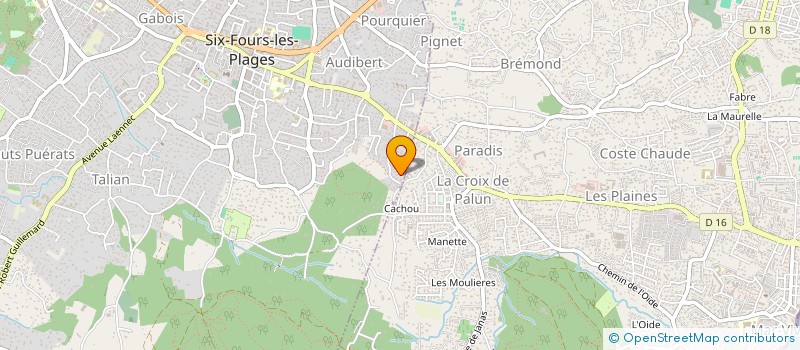 localisation de l'entreprise ARC IMMOBILIER à SIX-FOURS-LES-PLAGES