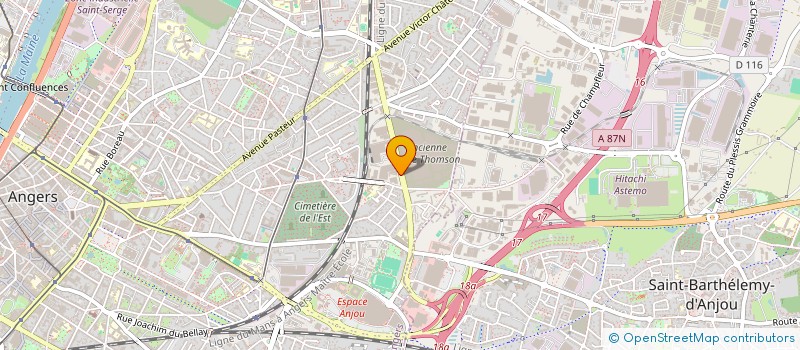 localisation de l'entreprise ARC INVEST à ANGERS