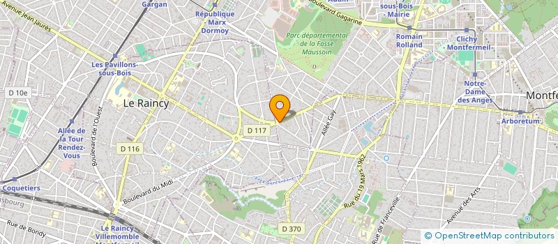 localisation de l'entreprise ARC.K à CLICHY-SOUS-BOIS