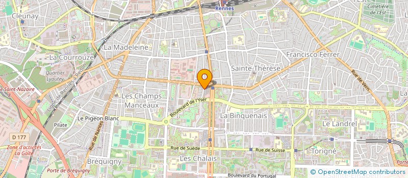 localisation de l'entreprise ARC PROMOTION OUEST  RENNES