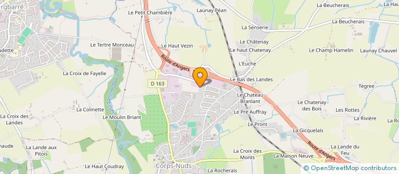 localisation de l'entreprise ARC RENOV' à CORPS-NUDS