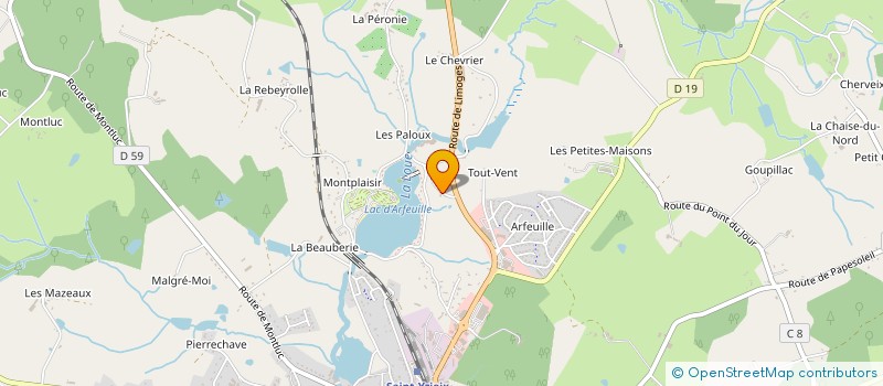 localisation de l'entreprise ARC'ROYAL à SAINT-YRIEIX-LA-PERCHE