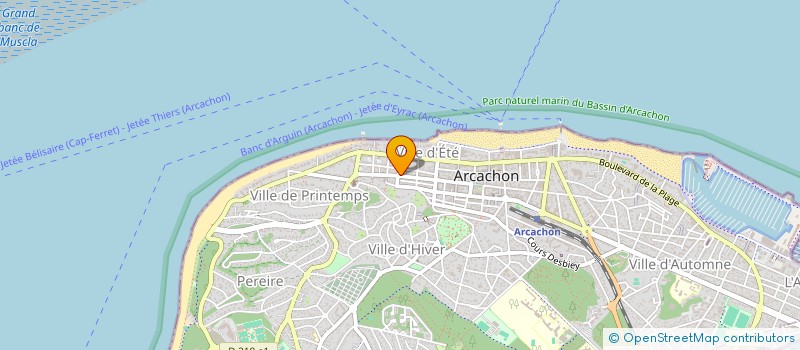 localisation de l'entreprise ARC STORES à ARCACHON