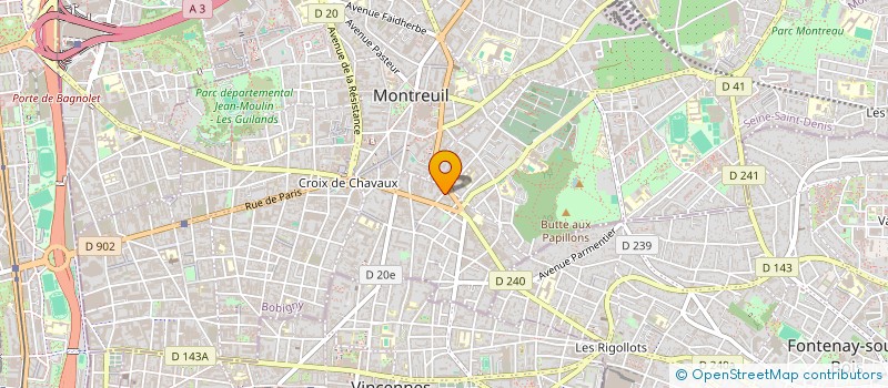 localisation de l'entreprise ARC TRANSPORT à MONTREUIL