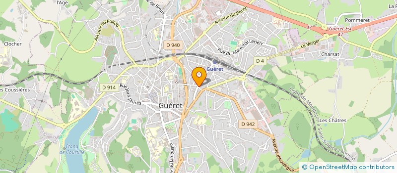 localisation de l'entreprise ARCA 2 à GUERET
