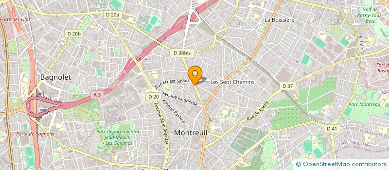 localisation de l'entreprise ARCA FRANCE EGB à MONTREUIL