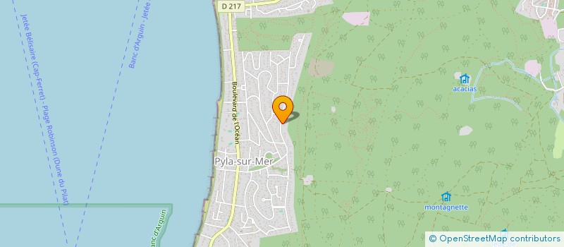 localisation de l'entreprise ARCA - PLAGE  LA TESTE-DE-BUCH