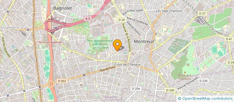localisation de l'entreprise ARCADE à MONTREUIL