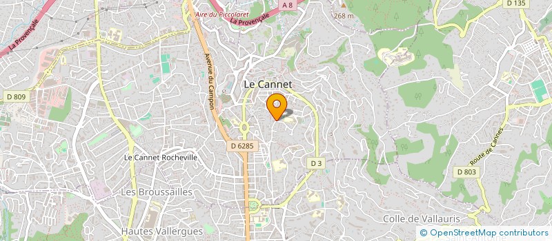 localisation de l'entreprise ARCADE  LE CANNET