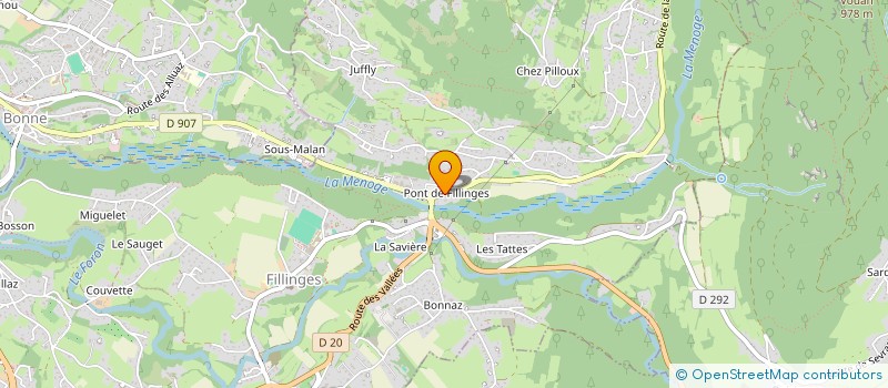 localisation de l'entreprise ARCADE FILLINGES  FILLINGES