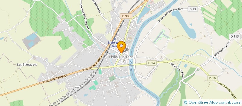 localisation de l'entreprise ARCADES IMMOBILIER à LISLE-SUR-TARN