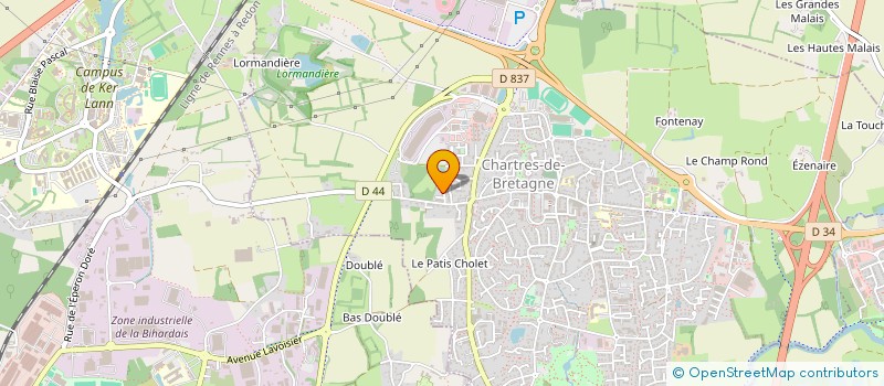 localisation de l'entreprise ARCADIA  CHARTRES-DE-BRETAGNE