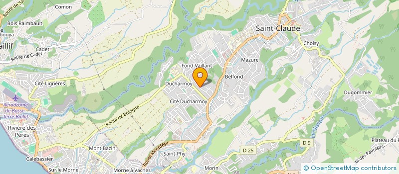 localisation de l'entreprise ARCADIA à SAINT-CLAUDE