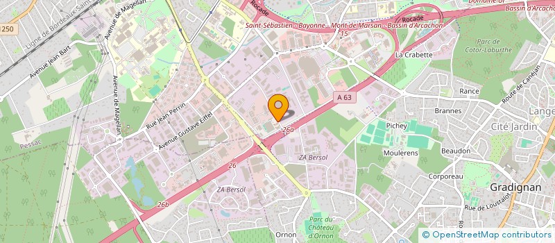 localisation de l'entreprise ARCADIA à PESSAC