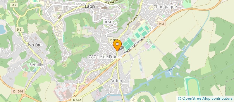 localisation de l'entreprise ARCADIA à LAON