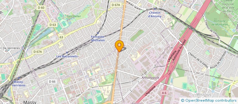 localisation de l'entreprise ARCADIE 117 à ANTONY