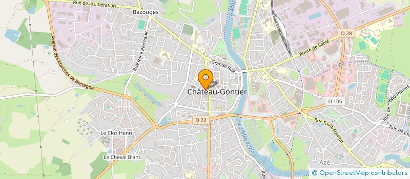 localisation de l'entreprise ARCADIE à CHATEAU-GONTIER-SUR-MAYENNE