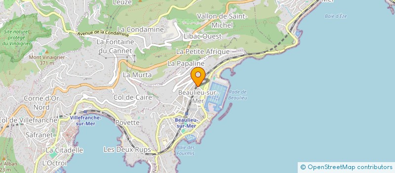 localisation de l'entreprise ARCADIE à BEAULIEU-SUR-MER