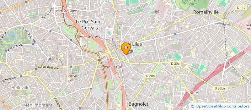 localisation de l'entreprise ARCADIX à LES LILAS