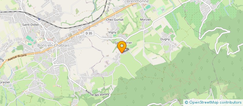 localisation de l'entreprise ARCADY à BRENTHONNE