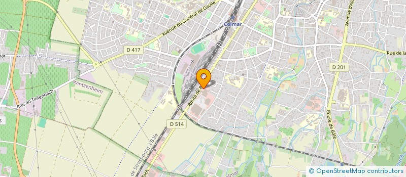 localisation de l'entreprise ARCAL COLMAR - ASSOCIATION DES RETRAITES, CULTURE, ANIMATIONS ET LOISIRS DE COLMAR ET ENVIRONS  COLMAR