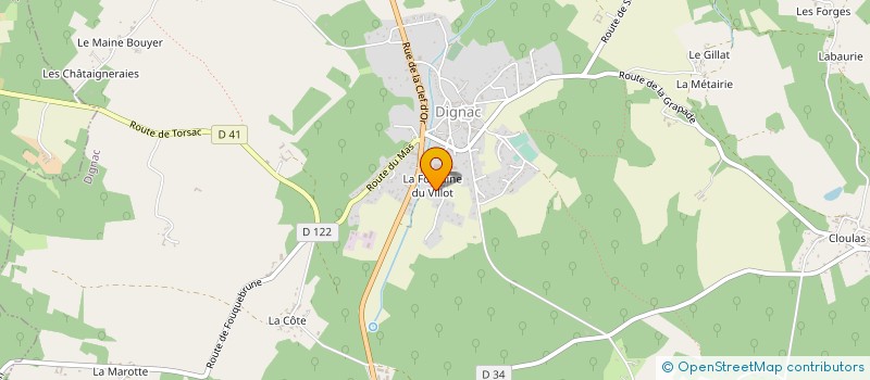 localisation de l'entreprise ARCAM à DIGNAC