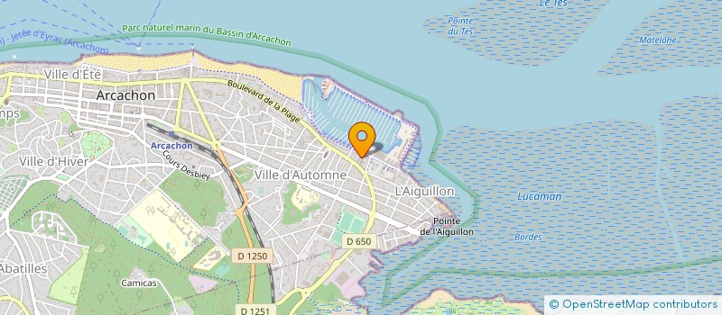 localisation de l'entreprise ARCAMAR à ARCACHON