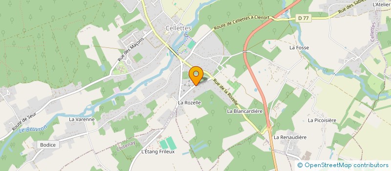 localisation de l'entreprise ARCAMZO à CELLETTES