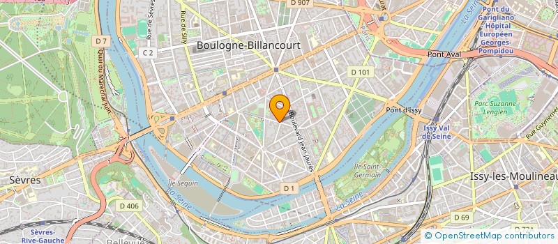 localisation de l'entreprise ARCANA CONSEIL  BOULOGNE-BILLANCOURT