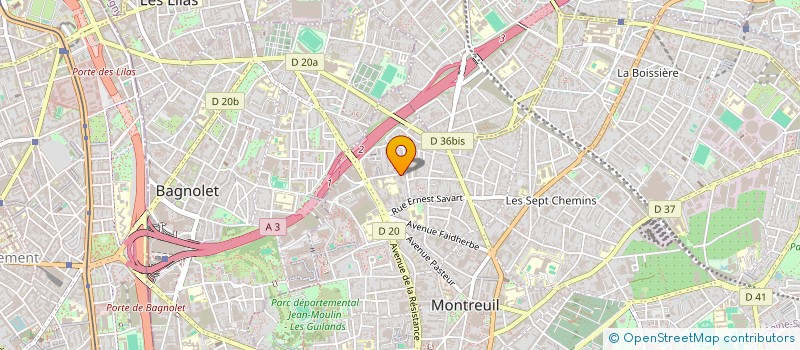 localisation de l'entreprise ARCANE 21 à MONTREUIL