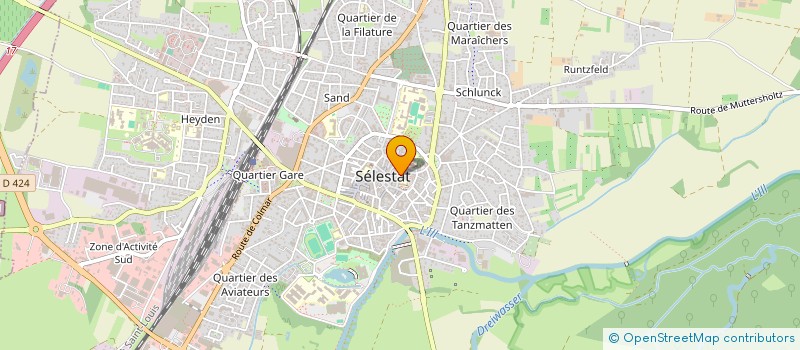 localisation de l'entreprise ARCANE 21  SELESTAT