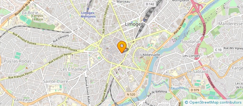 localisation de l'entreprise ARCANE à LIMOGES