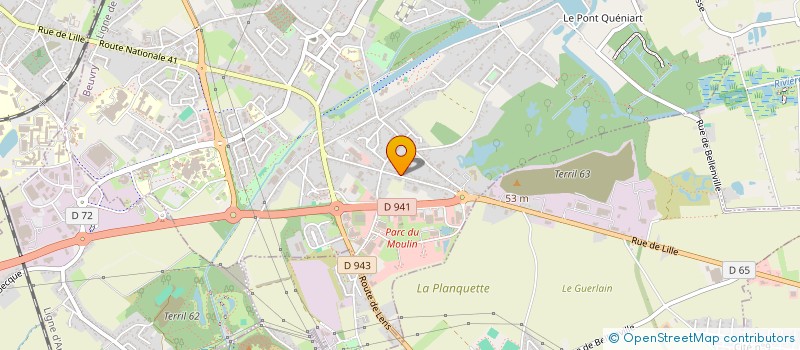 localisation de l'entreprise ARCANE à BEUVRY