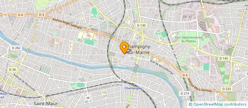 localisation de l'entreprise ARCANE à CHAMPIGNY-SUR-MARNE