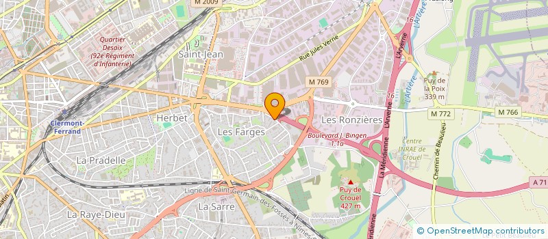 localisation de l'entreprise ARCANE  CLERMONT-FERRAND