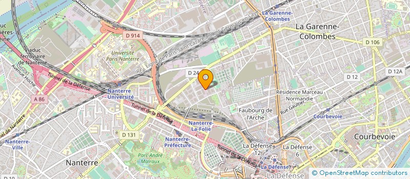 localisation de l'entreprise ARCANES à NANTERRE