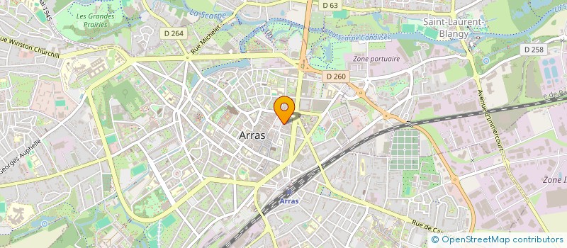 localisation de l'entreprise ARCANES ARCHITECTES à ARRAS