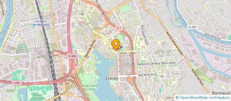 localisation de l'entreprise ARCANF DIETETIQUE à CRETEIL