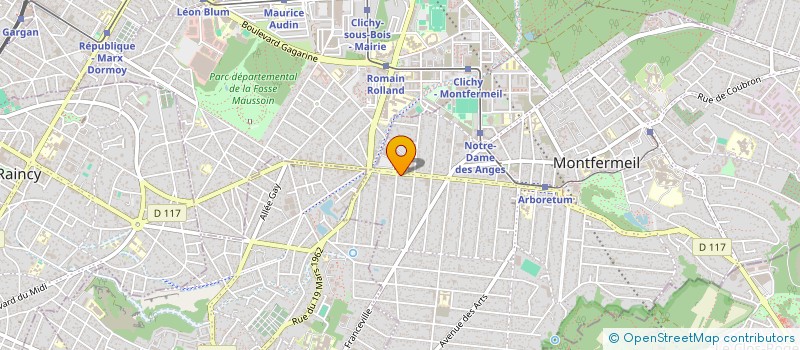 localisation de l'entreprise ARCANGE à MONTFERMEIL