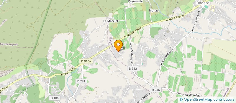 localisation de l'entreprise ARCANNE à BAGARD