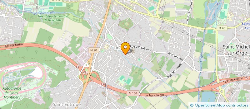 localisation de l'entreprise ARCARENOV à LINAS