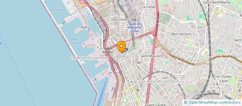 localisation de l'entreprise ARCC à MARSEILLE