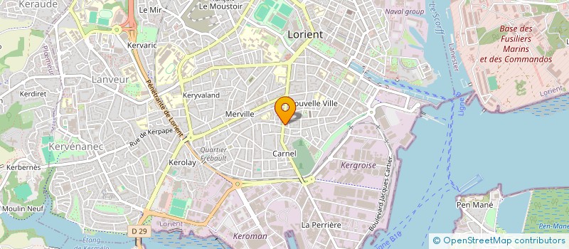 localisation de l'entreprise ARCCOM à LORIENT