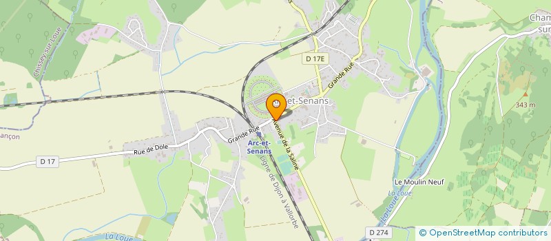 localisation de l'entreprise ARCDECO  ARC-ET-SENANS