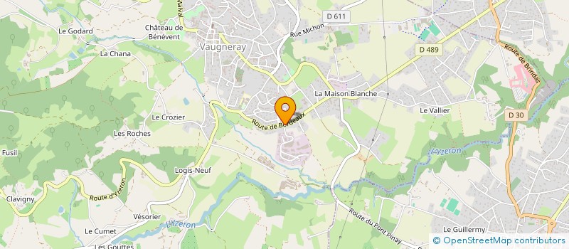 localisation de l'entreprise ARCE ENERGIE à VAUGNERAY