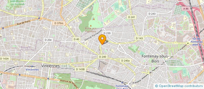 localisation de l'entreprise ARCETIS à FONTENAY-SOUS-BOIS