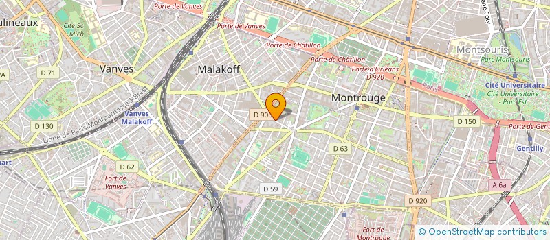 localisation de l'entreprise ARCEUIL WORKSHOP  MONTROUGE